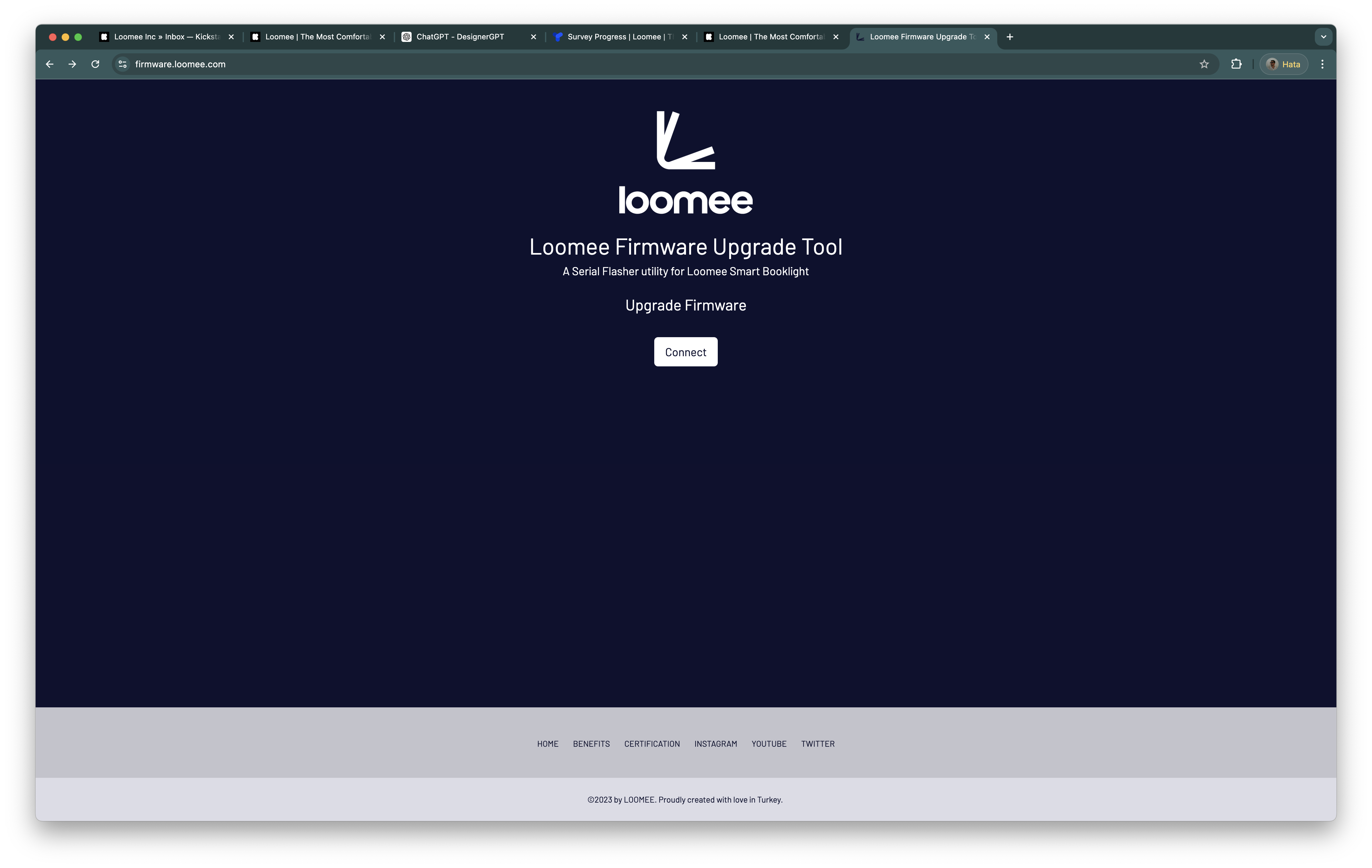 Firmware Upgrade Tool Interface