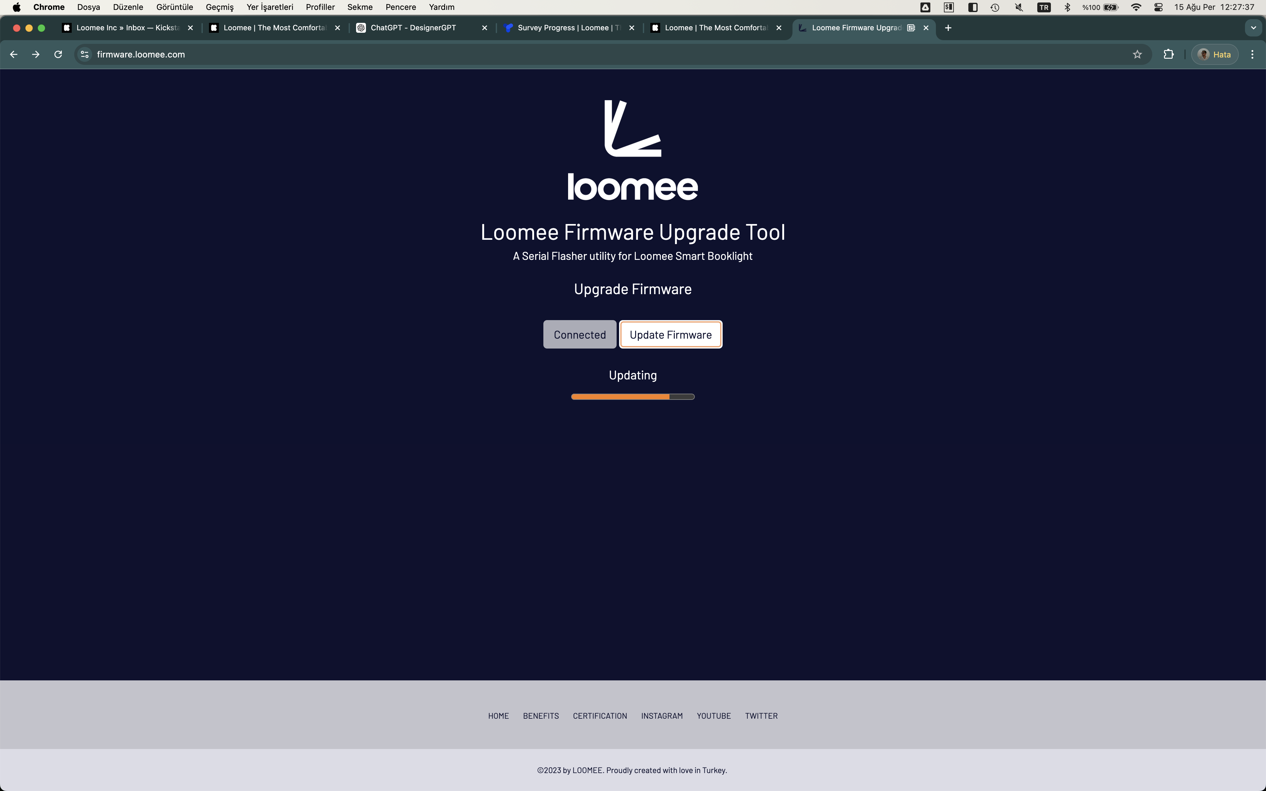 Firmware Update in Progress